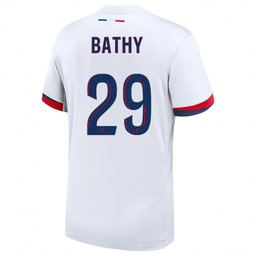 Danxen Hombre Camiseta Griedge Mbock Bathy #29 Blanco Azul Rojo 2ª Equipación 2024/25 La Camisa México