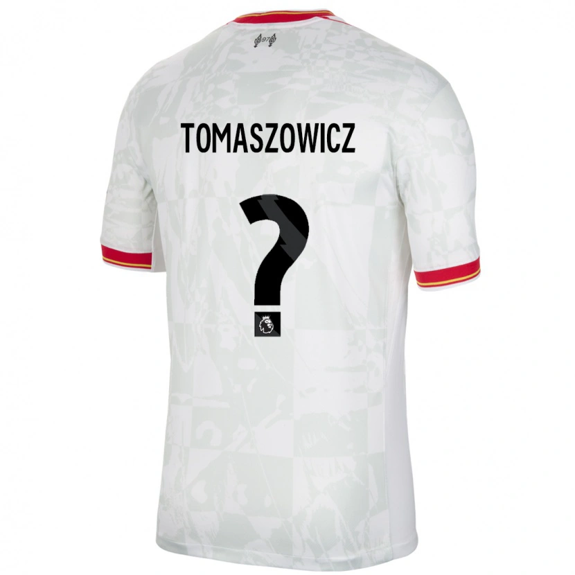 Danxen Hombre Camiseta Aiden Tomaszowicz #0 Blanco Rojo Negro Equipación Tercera 2024/25 La Camisa México