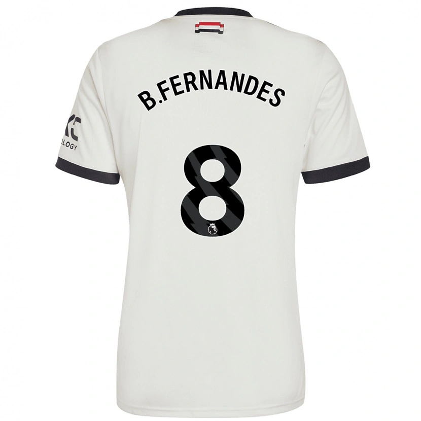 Danxen Hombre Camiseta Bruno Fernandes #8 Blanquecino Equipación Tercera 2024/25 La Camisa México