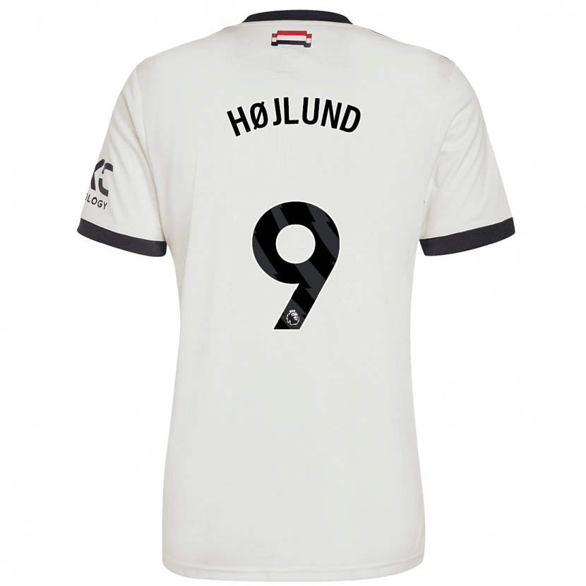 Danxen Hombre Camiseta Rasmus Højlund #9 Blanquecino Equipación Tercera 2024/25 La Camisa México