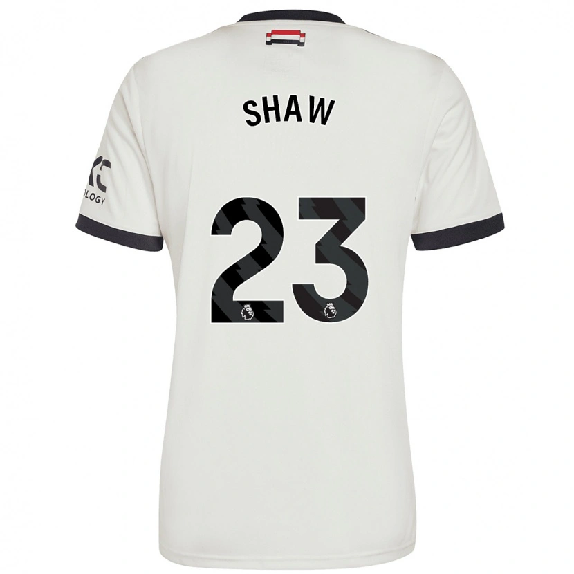 Danxen Hombre Camiseta Luke Shaw #23 Blanquecino Equipación Tercera 2024/25 La Camisa México