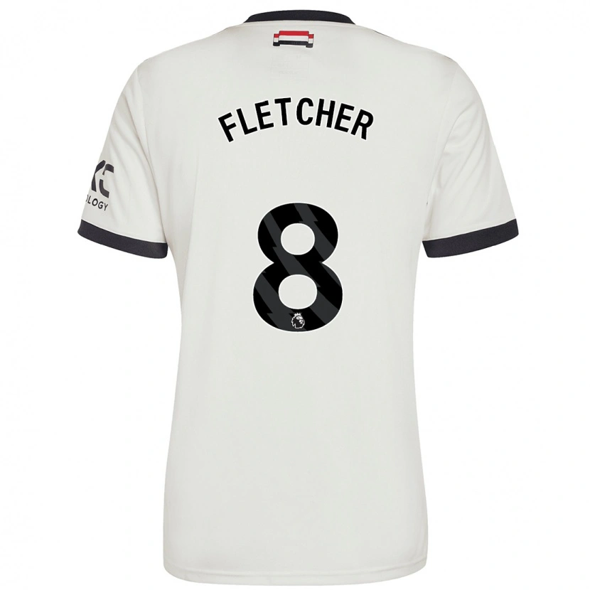 Danxen Hombre Camiseta Tyler Fletcher #8 Blanquecino Equipación Tercera 2024/25 La Camisa México