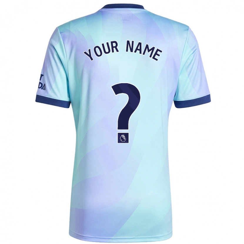 Danxen Hombre Camiseta Su Nombre #0 Agua Equipación Tercera 2024/25 La Camisa México