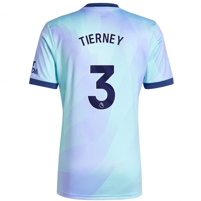 Danxen Hombre Camiseta Kieran Tierney #3 Agua Equipación Tercera 2024/25 La Camisa México