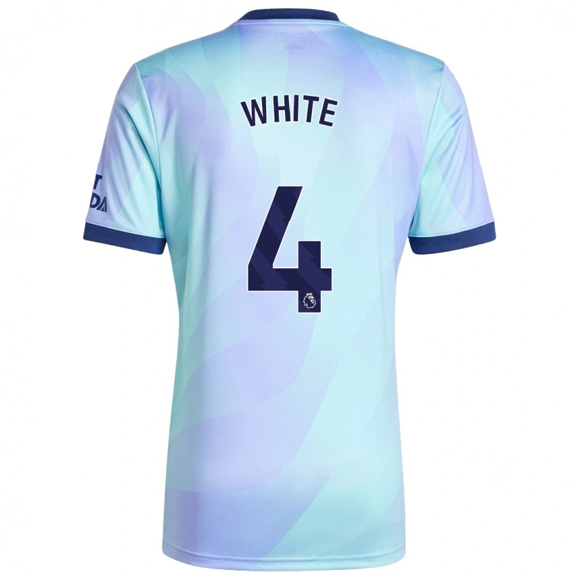 Danxen Hombre Camiseta Ben White #4 Agua Equipación Tercera 2024/25 La Camisa México