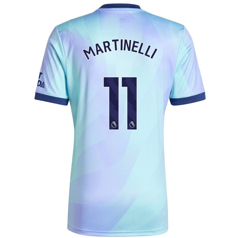 Danxen Hombre Camiseta Gabriel Martinelli #11 Agua Equipación Tercera 2024/25 La Camisa México