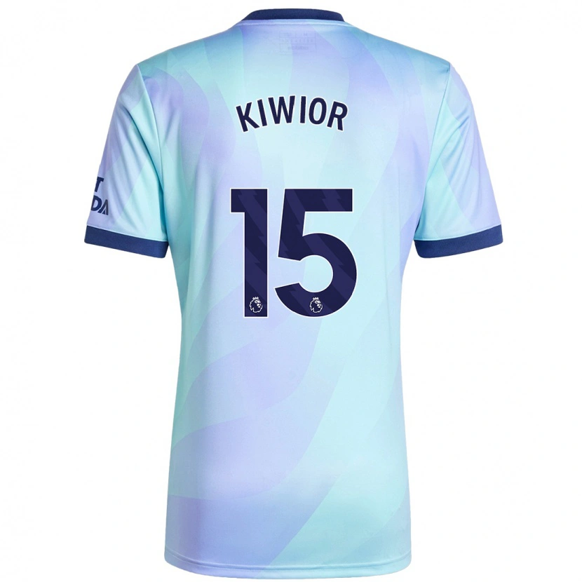 Danxen Hombre Camiseta Jakub Kiwior #15 Agua Equipación Tercera 2024/25 La Camisa México