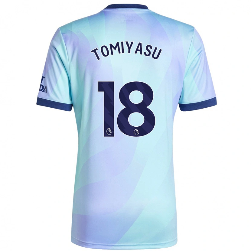 Danxen Hombre Camiseta Takehiro Tomiyasu #18 Agua Equipación Tercera 2024/25 La Camisa México