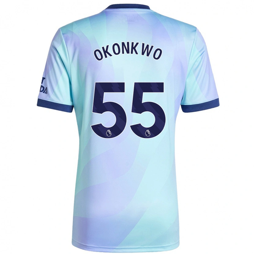 Danxen Hombre Camiseta Brian Okonkwo #55 Agua Equipación Tercera 2024/25 La Camisa México