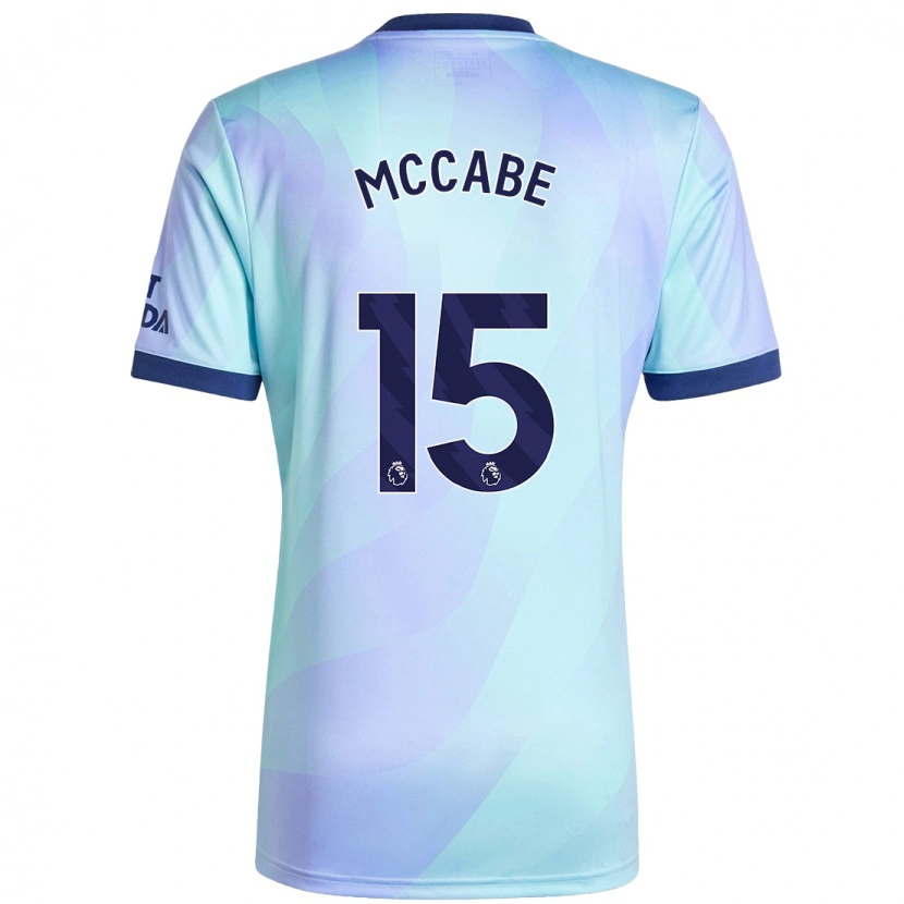 Danxen Hombre Camiseta Katie Mccabe #15 Agua Equipación Tercera 2024/25 La Camisa México