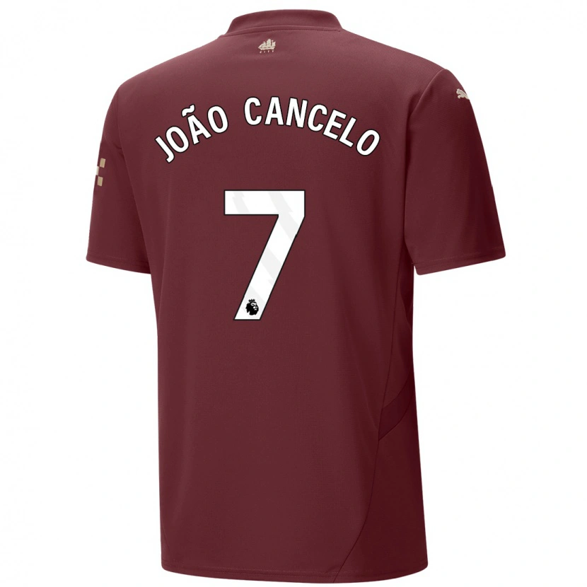 Danxen Hombre Camiseta João Cancelo #7 Granate Equipación Tercera 2024/25 La Camisa México