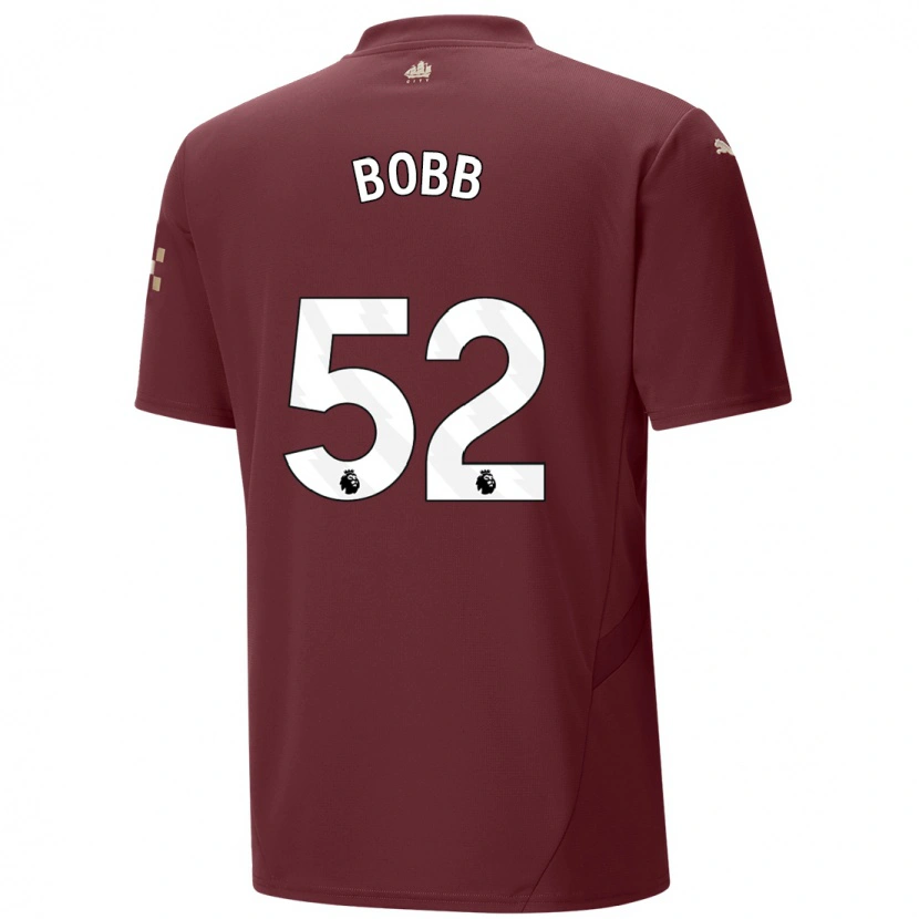 Danxen Hombre Camiseta Oscar Bobb #52 Granate Equipación Tercera 2024/25 La Camisa México
