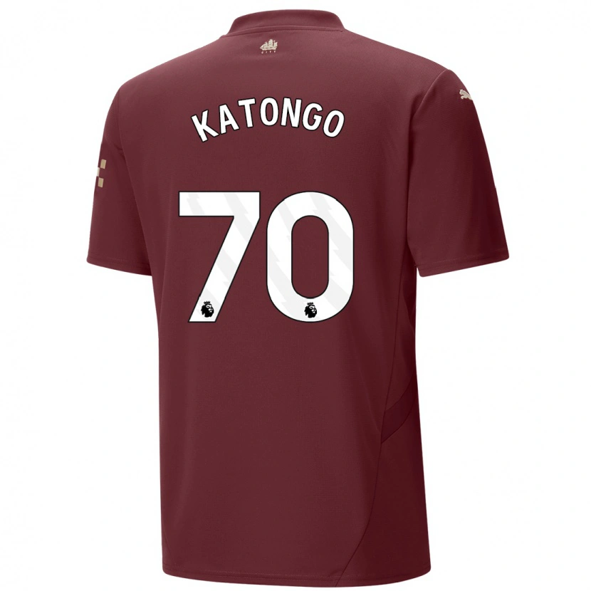 Danxen Hombre Camiseta Jadel Katongo #70 Granate Equipación Tercera 2024/25 La Camisa México