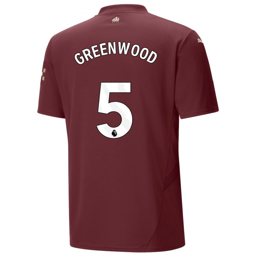 Danxen Hombre Camiseta Alex Greenwood #5 Granate Equipación Tercera 2024/25 La Camisa México