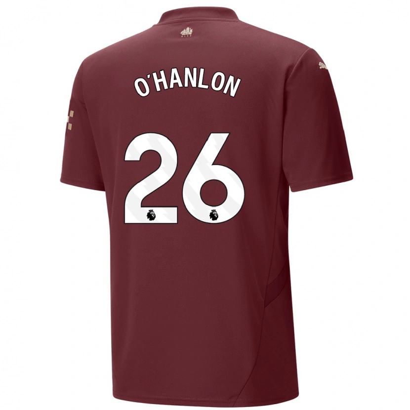 Danxen Hombre Camiseta Tara O'hanlon #26 Granate Equipación Tercera 2024/25 La Camisa México