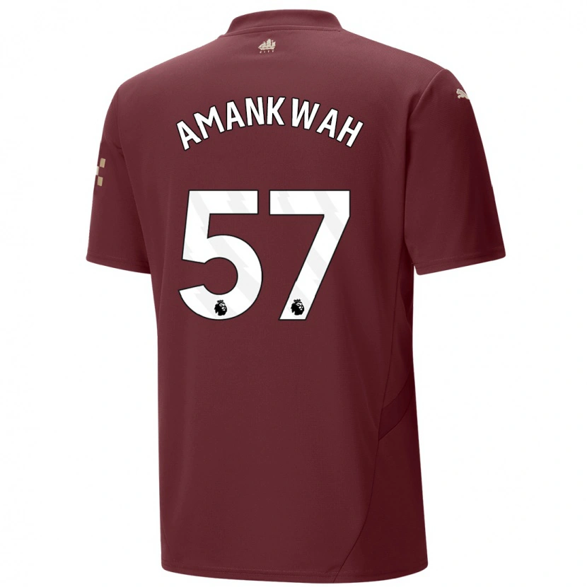 Danxen Hombre Camiseta Yeboah Amankwah #57 Granate Equipación Tercera 2024/25 La Camisa México