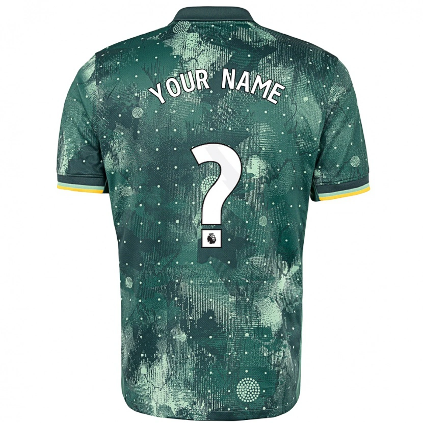 Danxen Hombre Camiseta Su Nombre #0 Verde Menta Equipación Tercera 2024/25 La Camisa México