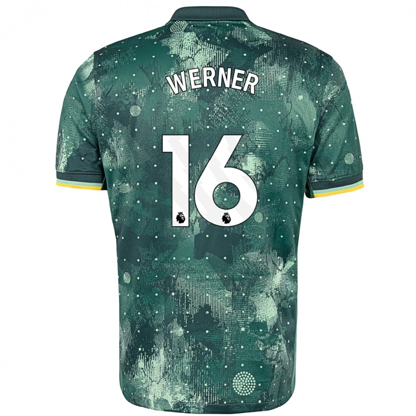 Danxen Hombre Camiseta Timo Werner #16 Verde Menta Equipación Tercera 2024/25 La Camisa México