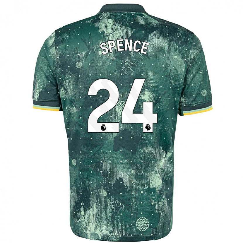 Danxen Hombre Camiseta Djed Spence #24 Verde Menta Equipación Tercera 2024/25 La Camisa México