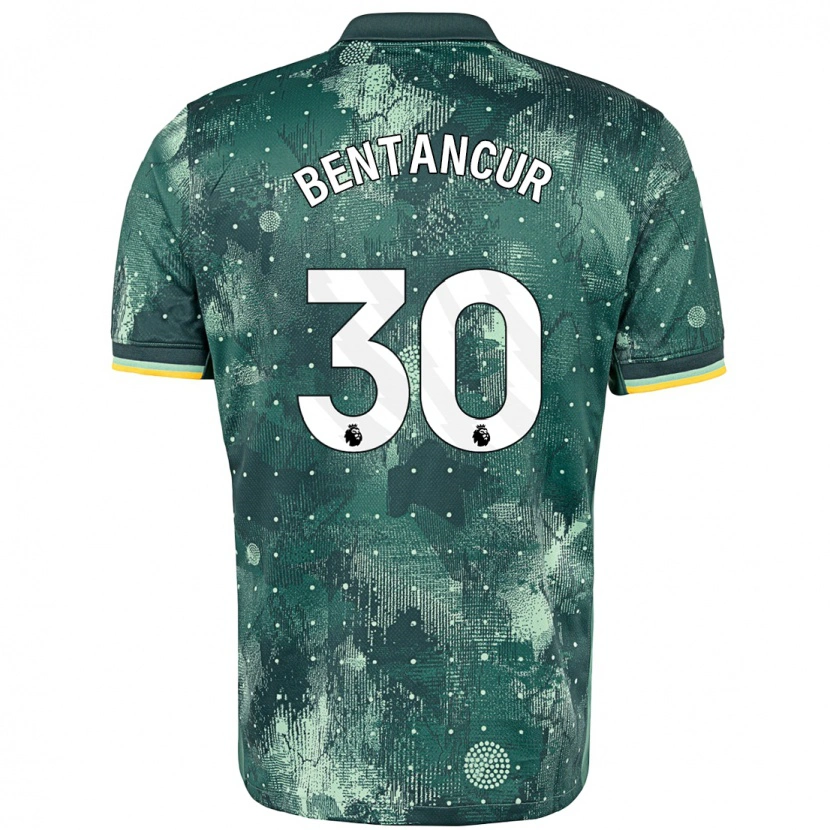 Danxen Hombre Camiseta Rodrigo Bentancur #30 Verde Menta Equipación Tercera 2024/25 La Camisa México
