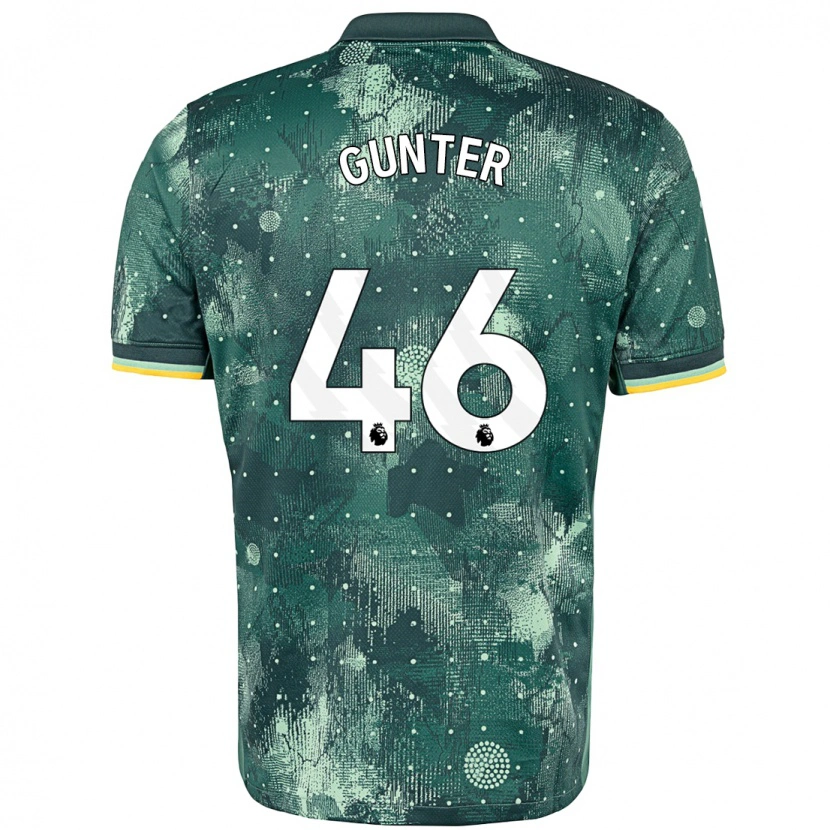 Danxen Hombre Camiseta Luca Gunter #46 Verde Menta Equipación Tercera 2024/25 La Camisa México