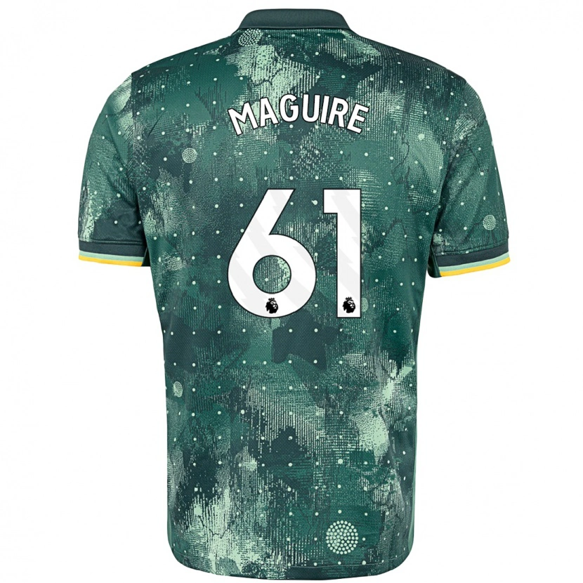 Danxen Hombre Camiseta Aaron Maguire #61 Verde Menta Equipación Tercera 2024/25 La Camisa México