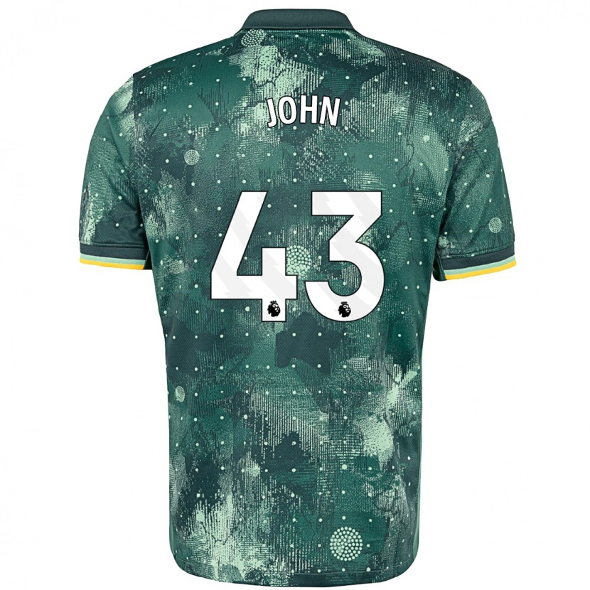 Danxen Hombre Camiseta Nile John #43 Verde Menta Equipación Tercera 2024/25 La Camisa México