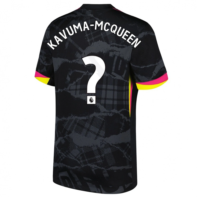 Danxen Hombre Camiseta Ryan Kavuma-Mcqueen #0 Negro Rosa Equipación Tercera 2024/25 La Camisa México