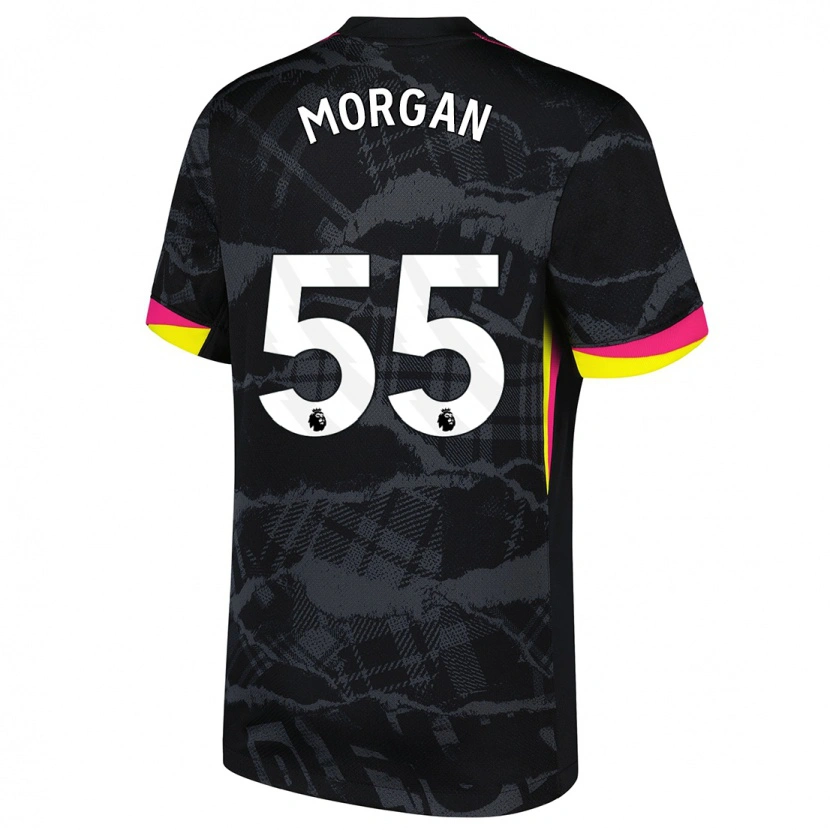 Danxen Hombre Camiseta Jimmy-Jay Morgan #55 Negro Rosa Equipación Tercera 2024/25 La Camisa México