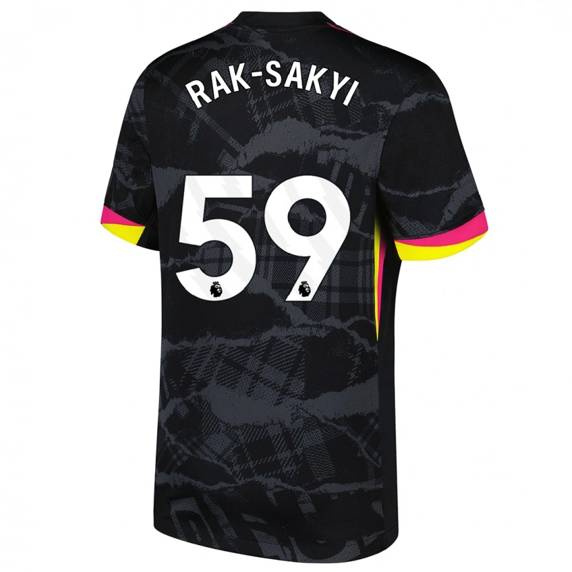 Danxen Hombre Camiseta Sam Rak-Sakyi #59 Negro Rosa Equipación Tercera 2024/25 La Camisa México