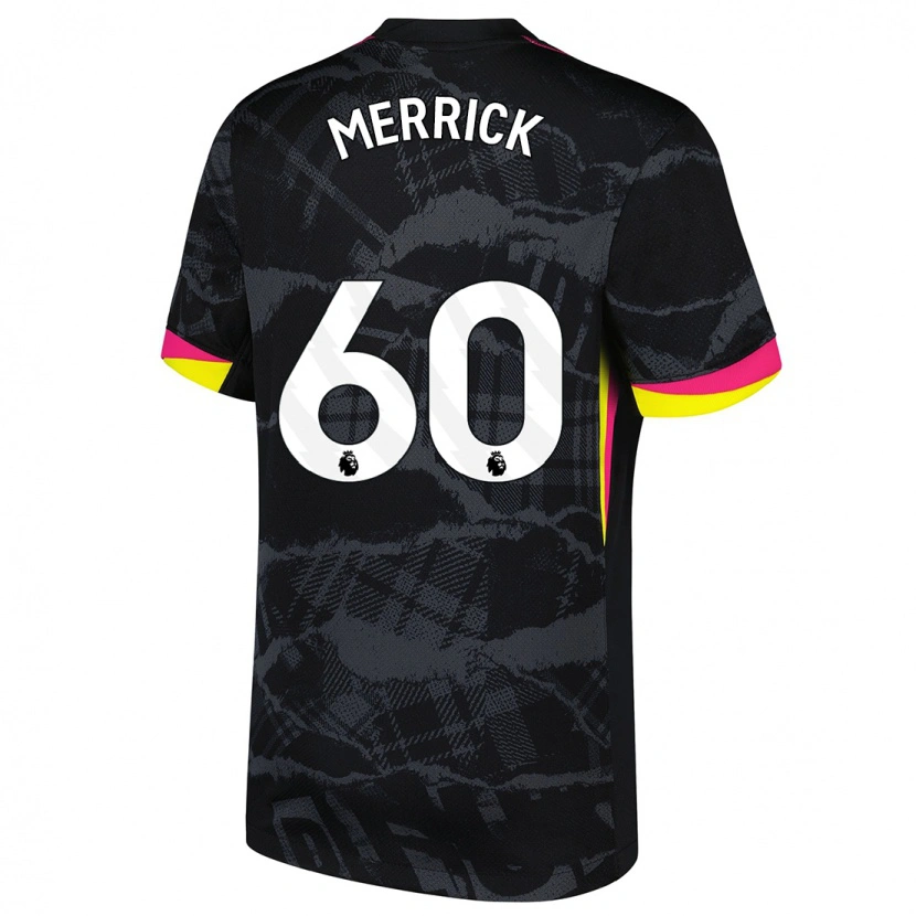Danxen Hombre Camiseta Max Merrick #60 Negro Rosa Equipación Tercera 2024/25 La Camisa México