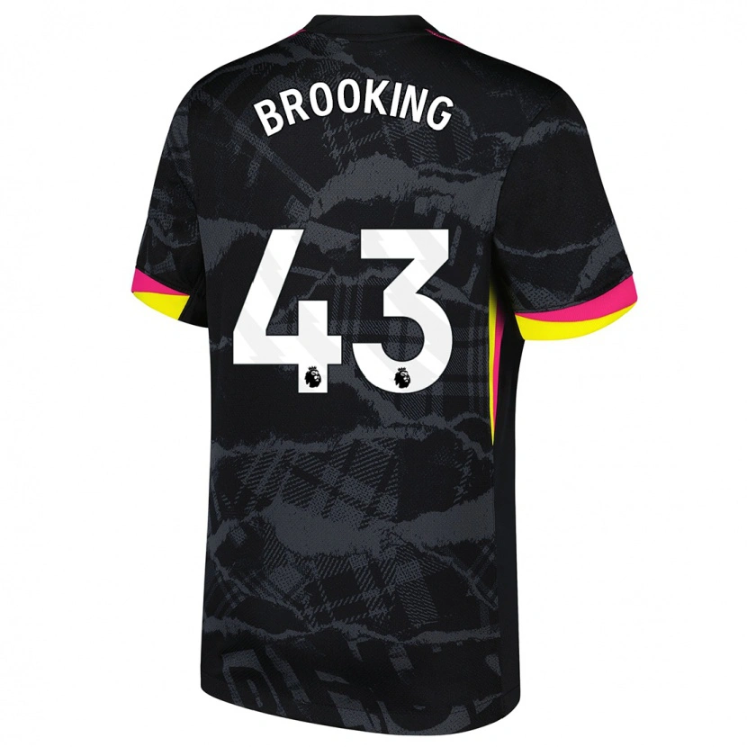 Danxen Hombre Camiseta Josh Brooking #43 Negro Rosa Equipación Tercera 2024/25 La Camisa México
