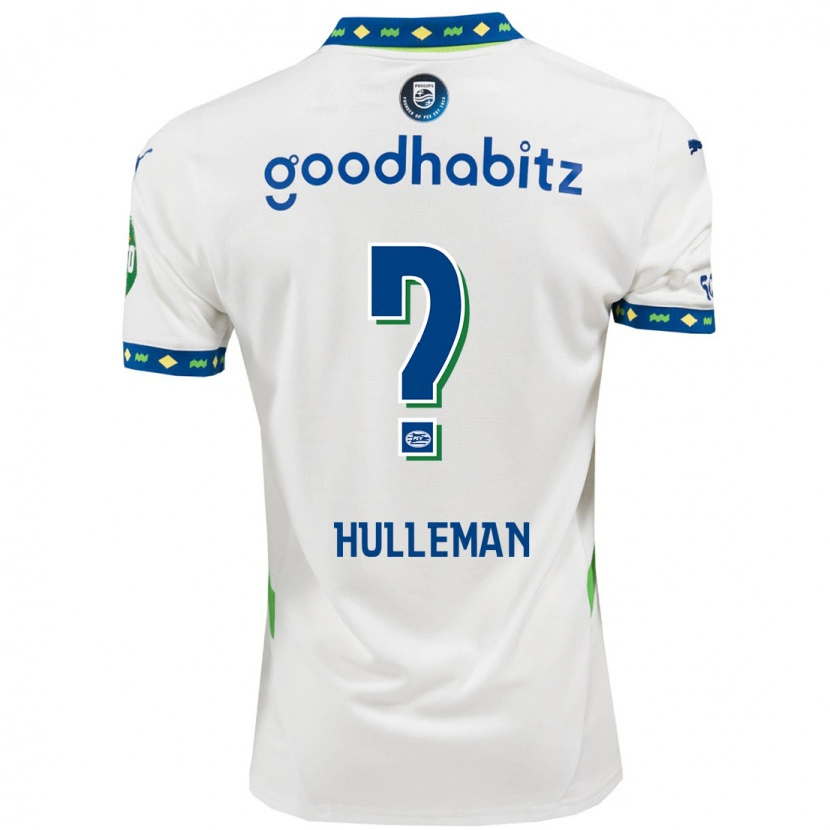Danxen Hombre Camiseta Daan Hulleman #0 Blanco Azul Oscuro Equipación Tercera 2024/25 La Camisa México