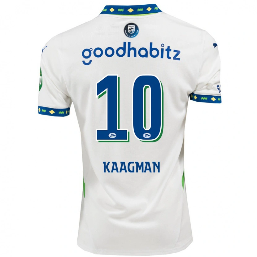 Danxen Hombre Camiseta Inessa Kaagman #10 Blanco Azul Oscuro Equipación Tercera 2024/25 La Camisa México