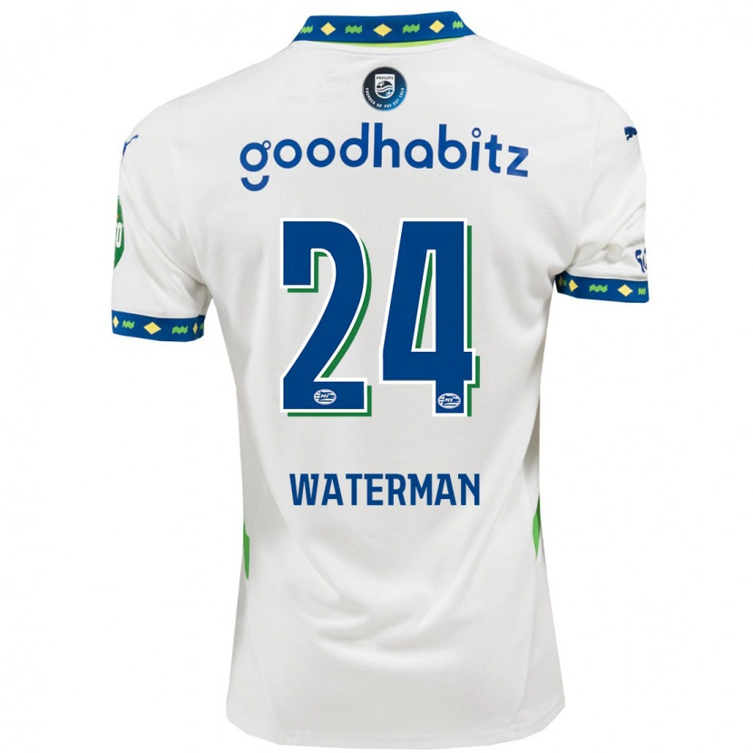 Danxen Hombre Camiseta Boy Waterman #24 Blanco Azul Oscuro Equipación Tercera 2024/25 La Camisa México