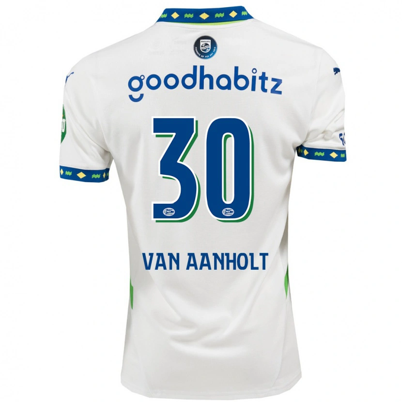 Danxen Hombre Camiseta Patrick Van Aanholt #30 Blanco Azul Oscuro Equipación Tercera 2024/25 La Camisa México