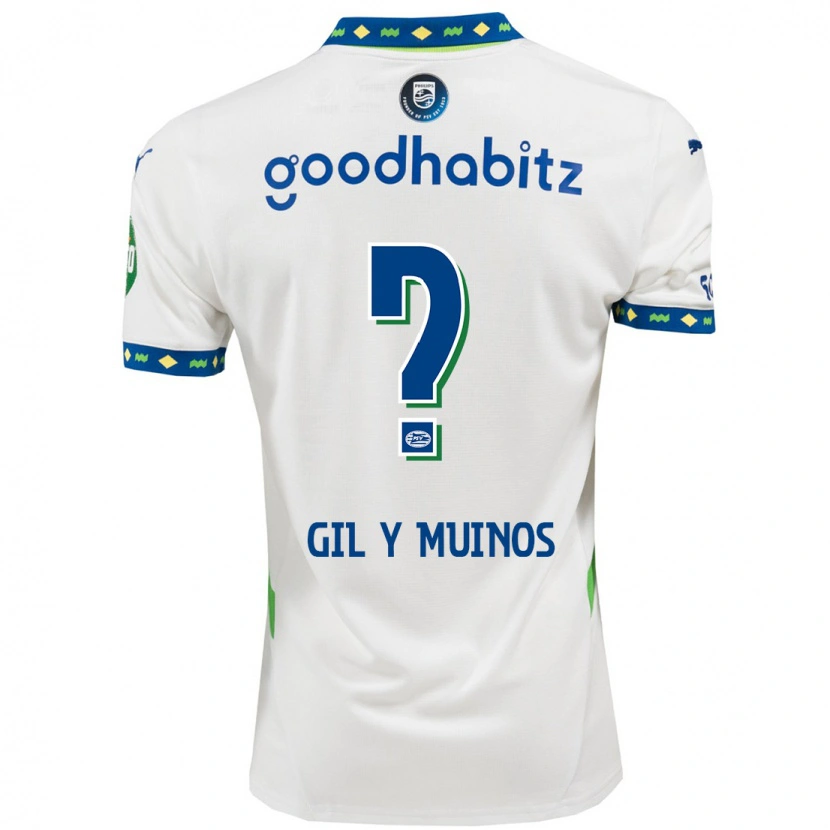 Danxen Hombre Camiseta Yaël Gil Y Muiños #0 Blanco Azul Oscuro Equipación Tercera 2024/25 La Camisa México
