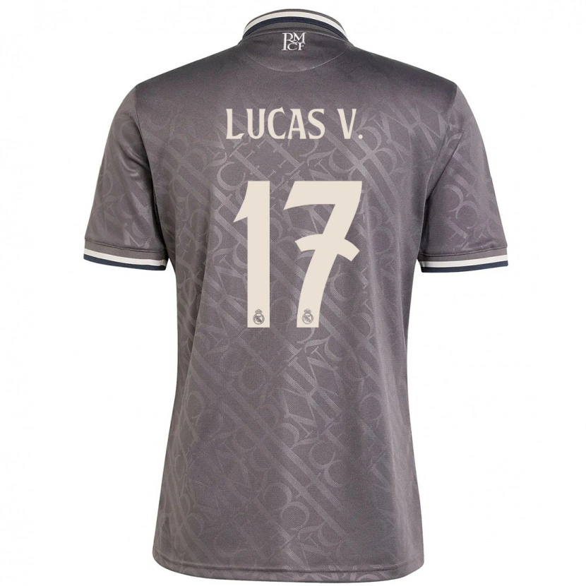 Danxen Hombre Camiseta Lucas Vázquez #17 Carbón Equipación Tercera 2024/25 La Camisa México