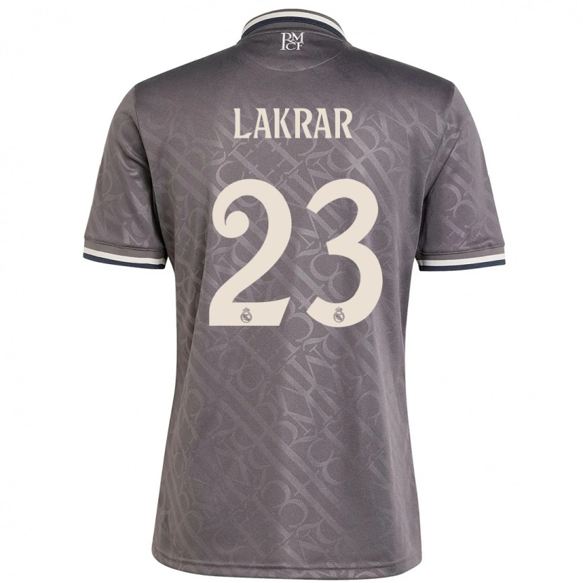 Danxen Hombre Camiseta Maëlle Lakrar #23 Carbón Equipación Tercera 2024/25 La Camisa México