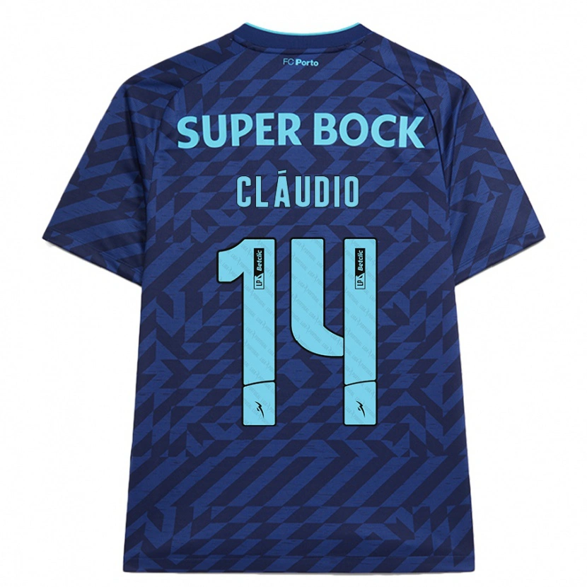 Danxen Hombre Camiseta Cláudio Ramos #14 Azul Marino Equipación Tercera 2024/25 La Camisa México