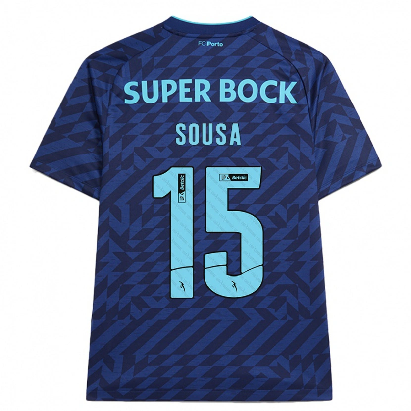 Danxen Hombre Camiseta Vasco Sousa #15 Azul Marino Equipación Tercera 2024/25 La Camisa México