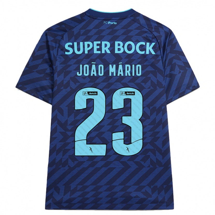 Danxen Hombre Camiseta João Mário #23 Azul Marino Equipación Tercera 2024/25 La Camisa México