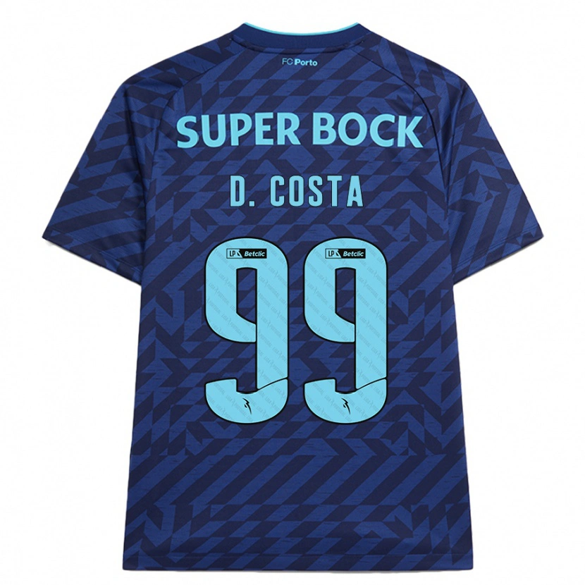 Danxen Hombre Camiseta Diogo Costa #99 Azul Marino Equipación Tercera 2024/25 La Camisa México