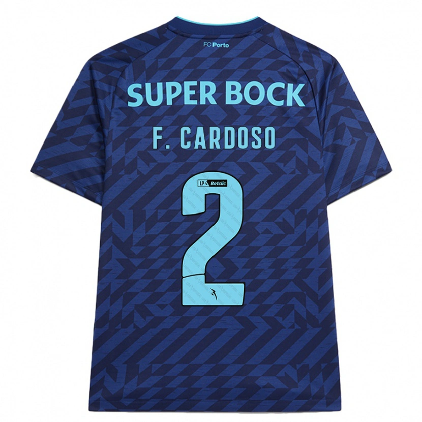 Danxen Hombre Camiseta Fábio Cardoso #2 Azul Marino Equipación Tercera 2024/25 La Camisa México