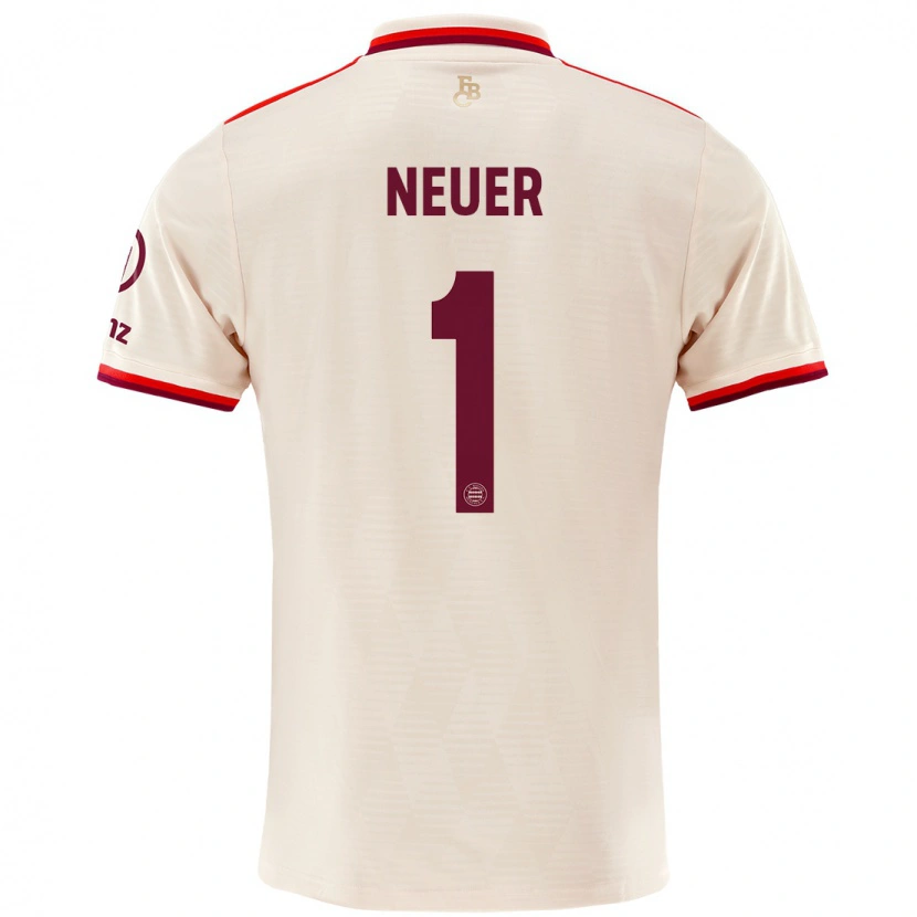 Danxen Hombre Camiseta Manuel Neuer #1 Lino Equipación Tercera 2024/25 La Camisa México