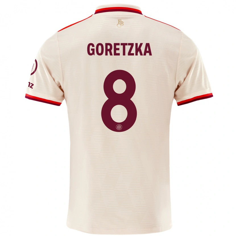 Danxen Hombre Camiseta Leon Goretzka #8 Lino Equipación Tercera 2024/25 La Camisa México