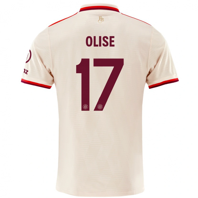 Danxen Hombre Camiseta Michael Olise #17 Lino Equipación Tercera 2024/25 La Camisa México