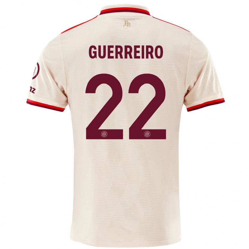 Danxen Hombre Camiseta Raphaël Guerreiro #22 Lino Equipación Tercera 2024/25 La Camisa México