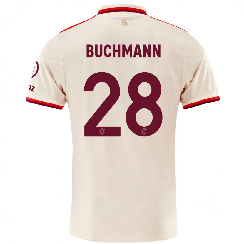 Danxen Hombre Camiseta Tarek Buchmann #28 Lino Equipación Tercera 2024/25 La Camisa México