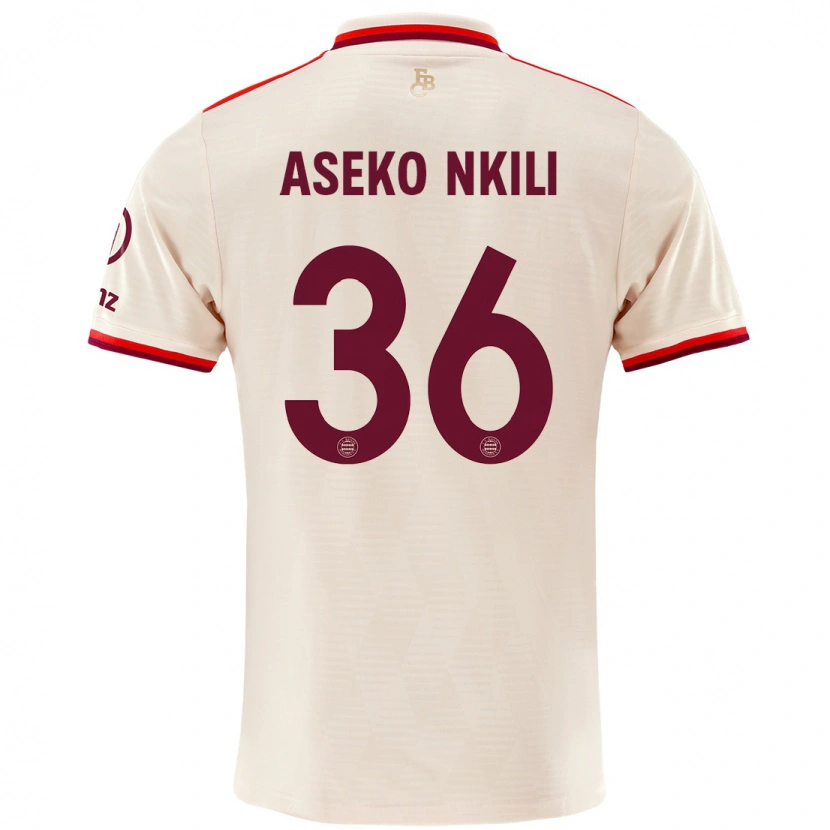 Danxen Hombre Camiseta Noël Aséko Nkili #36 Lino Equipación Tercera 2024/25 La Camisa México